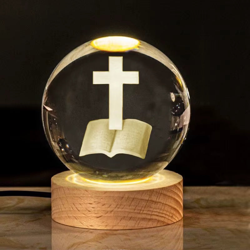Holy Sphere 3D - (60mm) Holy Cross & Bible